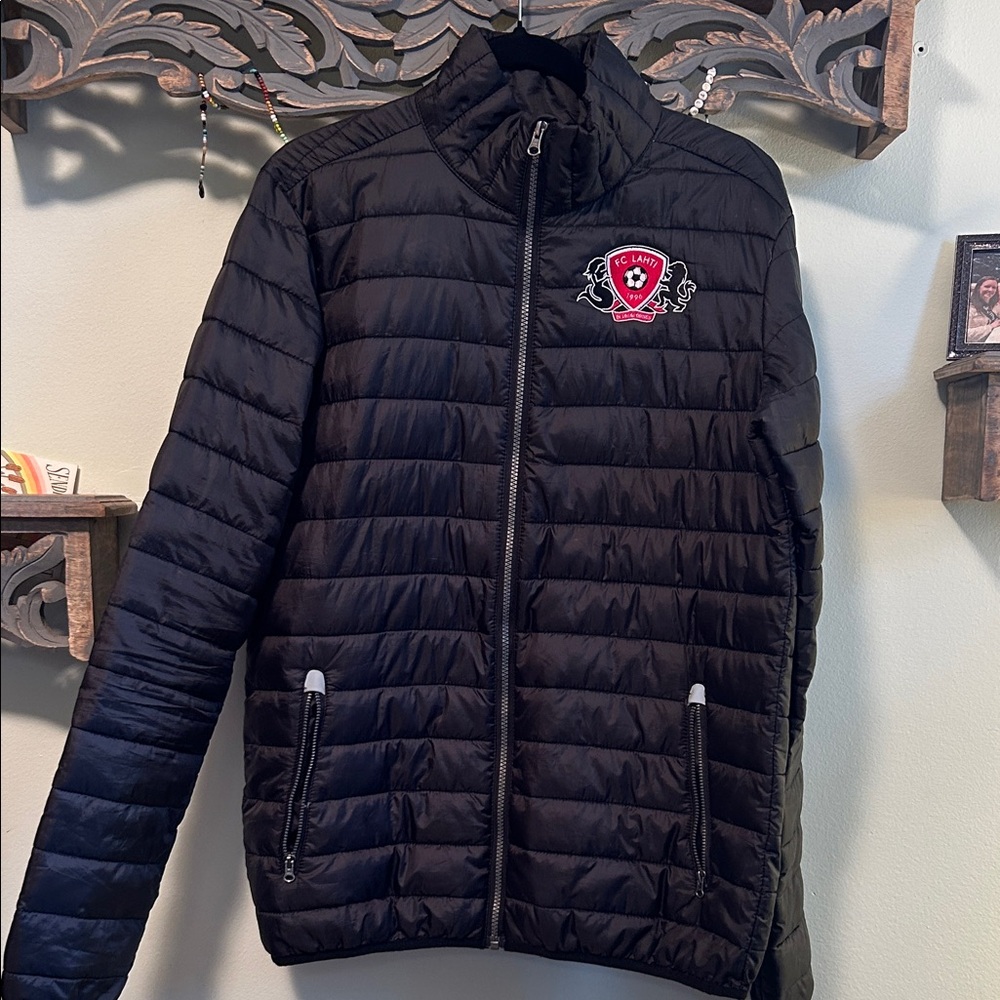 Black FC Lahti 🇫🇮 Puffer with Embroidered Logo